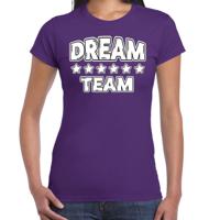 Cadeau Sport T-shirt dames - Dream Team - paars - Team Building - sportkleding voor dames