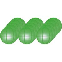 15x Groene lampionnen rond 25 cm   -