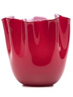 Venini vase drapé en céramique - Rouge - thumbnail