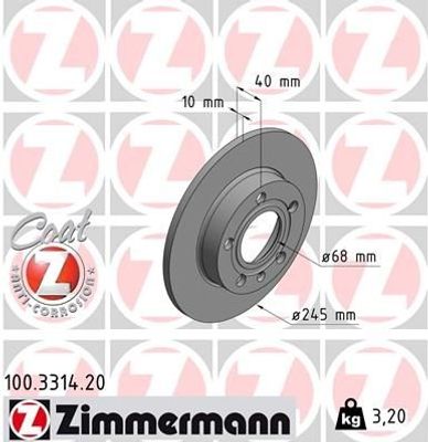 Remschijf Coat Z 100331420