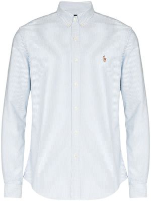 Polo Ralph Lauren chemise rayée à logo brodé - Bleu