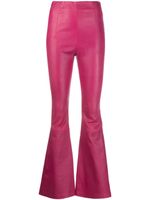 AMIRI pantalon évasé en cuir à taille haute - Rose AMIRI pantalon évasé en cuir à taille haute - Rose