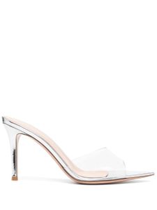 Gianvito Rossi sandales Elle 85 mm à bride transparente - Blanc