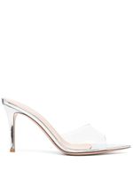 Gianvito Rossi sandales Elle 85 mm à bride transparente - Blanc