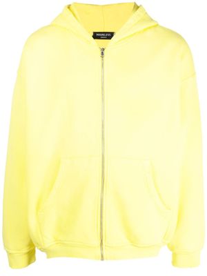 Mainless veste en coton à capuche - Jaune