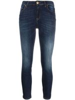 PINKO jean skinny crop à logo appliqué - Bleu