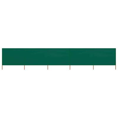 VidaXL Windscherm 5-panelen 600x120 cm stof groen