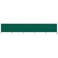VidaXL Windscherm 5-panelen 600x120 cm stof groen