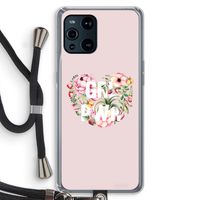 GRL PWR Flower: Oppo Find X3 Pro Transparant Hoesje met koord