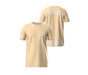 In Gold We Trust The Pusha T-Shirt Heren Zand - Maat S - Kleur: Geel | Soccerfanshop