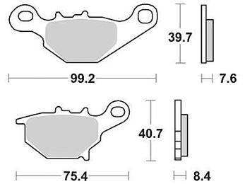 TRW Brake pad mcb 772 si sintered metal