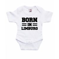 Born in Limburg cadeau baby rompertje wit jongen/meisje - thumbnail