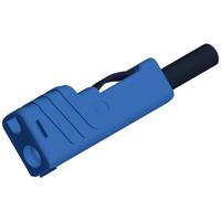 SKS Hirschmann SLS 200 Laboratoriumstekker Stekker, recht Stift-Ø: 4 mm Blauw 1 stuk(s)