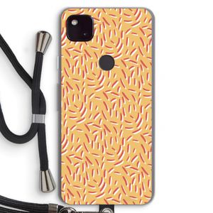 Camouflage: Pixel 4a 5G Transparant Hoesje met koord