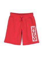 HUGO KIDS short à patch logo - Rouge