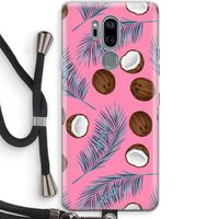 Kokosnoot roze: LG G7 Thinq Transparant Hoesje met koord