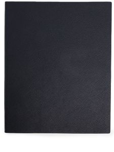 Smythson carnet en cuir grainé - Noir