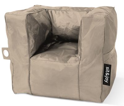 Kinder zitzak stoel 'Poco' Beige - Wit / Ecru - Weerbestendig - Sit&Joy