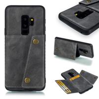 Lederen beschermhoes voor Galaxy S9 plus (grijs)