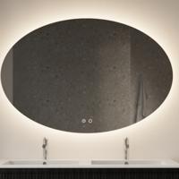 Gliss Badkamerspiegel Oval | met LED Verlichting En Spiegelverwarming | 90x140cm - thumbnail
