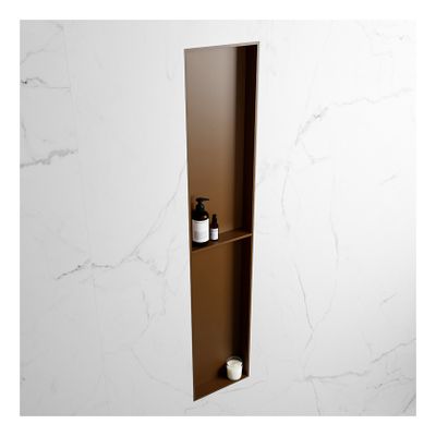 Wandnis Solid Surface Easy | In- en opbouw | 30x90x8 cm | 2 vakken | Rust