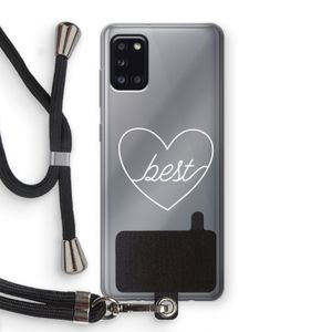 Best heart pastel: Samsung Galaxy A31 Transparant Hoesje met koord
