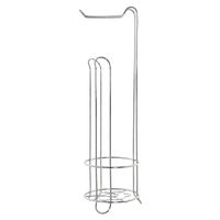 Wc/toiletrol houder staand zilver 60 cm - thumbnail