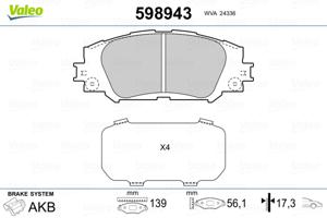 Valeo Remblokset 598943