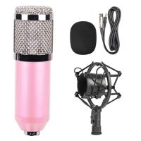 BM-800 3.5 mm studio opname bedrade condensator geluid microfoon met shock mount compatibel met PC/Mac voor live uitzending show KTV etc. (roze)