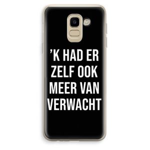 Meer verwacht - Zwart: Samsung Galaxy J6 (2018) Transparant Hoesje