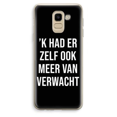 Meer verwacht - Zwart: Samsung Galaxy J6 (2018) Transparant Hoesje