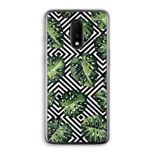 Geometrische jungle: OnePlus 7 Transparant Hoesje