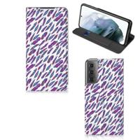 Samsung Galaxy S21 FE | Hoesje met Magneet | Feathers Color