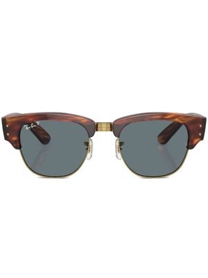 Ray-Ban lunettes de soleil Mega Clubmaster à effet écaille de tortue - Marron