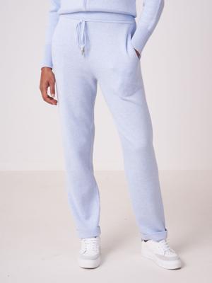 Gebreide joggingbroek met omgeslagen zoom