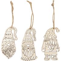 Creativ Company Scandinavische kerstkabouter, h: 8 cm, b: 4 cm, 6 stuk/ 1 doos
