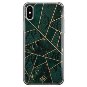 iPhone XS Max siliconen hoesje - Abstract groen