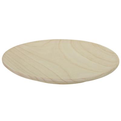 Othmar Decorations kaarsenbord - plateau - rond - hout - D27 x H2 cm - stompkaarsen of led kaarsen