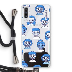 Gezichtjes: Samsung Galaxy A70 Transparant Hoesje met koord