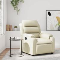 Fauteuil verstelbaar kunstleer crmekleurig