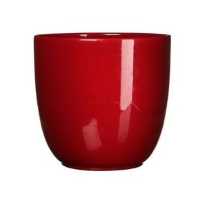 Mica Decorations Bloempot - rood - keramiek - 10 x 9 cm