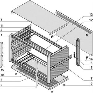 nVent SCHROFF 24576001 Behuizing 155.5 x 266 Meerdere kleuren 1 stuk(s)