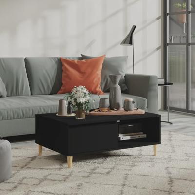 Salontafel 90x60x35 cm bewerkt hout zwart