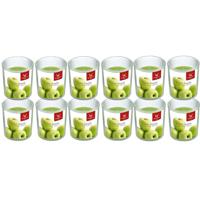 Trend Candles Geurkaars - 12x - in glas - Appel aroma - 25 branduren - 7 x 8 cm