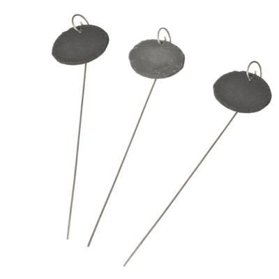 Leistenen hangetiketten - Van Natuurlijk Leisteen - H40 x 9 x 7cm - 3 stuks - Nature
