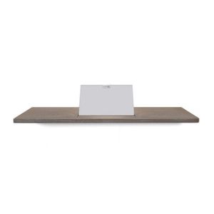 Looox Wood collection bath shelf 78cm met houder mat wit eiken mat wit WBSHELF78MW