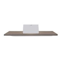 Looox Wood collection bath shelf 78cm met houder mat wit eiken mat wit WBSHELF78MW - thumbnail