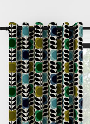Orla Kiely - Ringgordijn - Spot Flower Stem Blue & Green