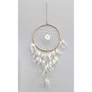 Dromenvanger Wit met Witte Veren (85 x 27 x 27 cm)