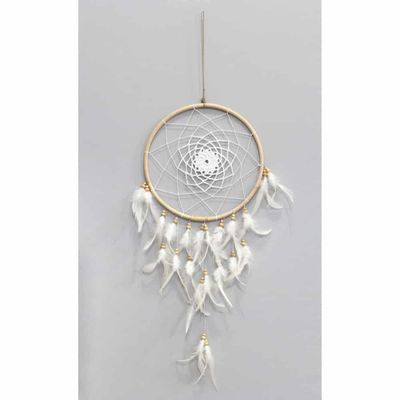 Dromenvanger Wit met Witte Veren (85 x 27 x 27 cm)